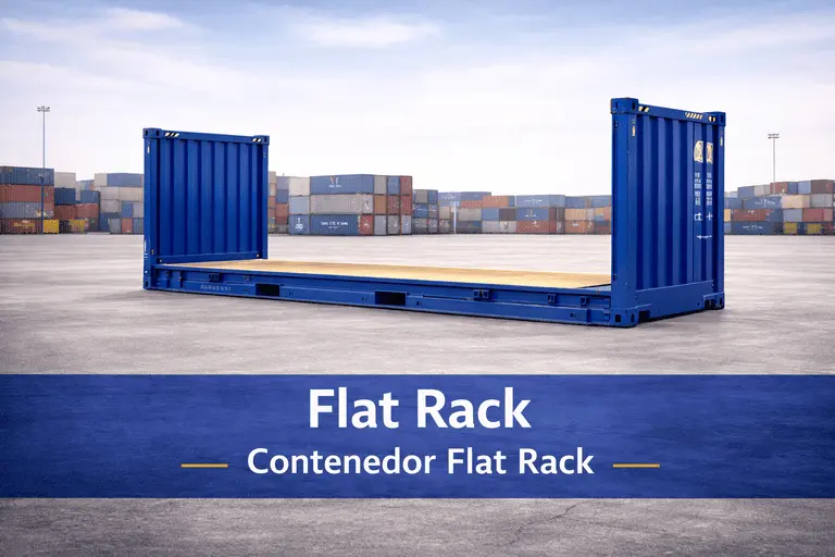 Contenedor Flat Rack tipo plataforma